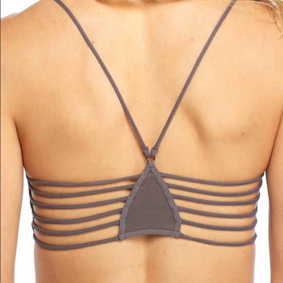Free People Other - NWT Free People Gray Seamless Strappt Bralette